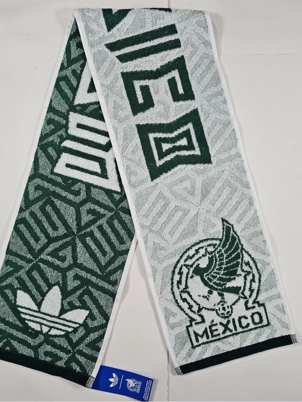 NEW ADIDAS Mexico Fan Scarf - Green & White Reversible